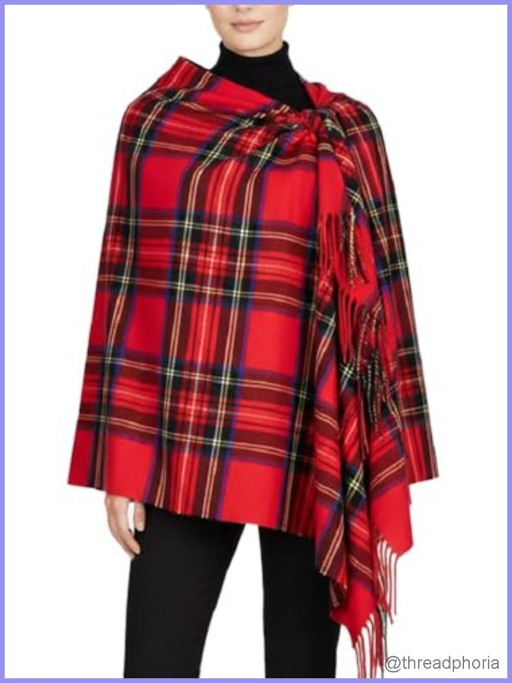 Large Tartan Checked Cashmere Feel Shawl Blanket Scarf 80"x30" Oversize